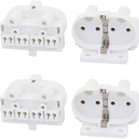 Support de Lampe 2G11 Connecteur de Douille 4 Broches H Blanc 4Pcs (1/5)
