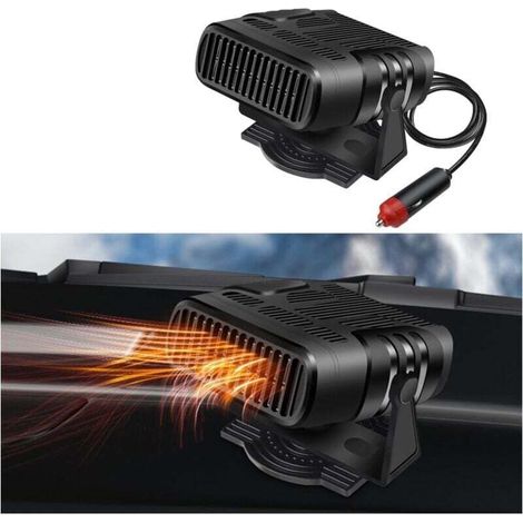 Chauffage de Voiture, Portable 12V Dégivreur de Voiture à Réchauffeur Rapide 90° à 360° Réglable avec Purification de l'air et Allume-Cigare pour Tous Les VéHicules Chauffage pour Voiture