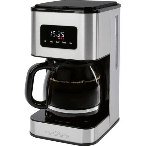 [GEBRAUCHT] B-Ware Profi Cook Kaffeemaschine Inox 14 Tassen Filterkaffeemaschine Glaskanne 900W (1/2)