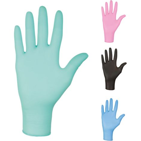 Vivezen - Boite de 100 gants en nitrile jetables - non poudrés - Taille XL - Vert - Vivezen