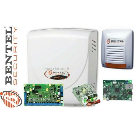 Bentel Security Kit Absoluta Plus 18 + Box + Sirena + IP + Alim.2.6A - ABS-18-D
