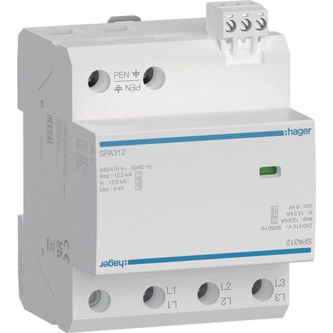 Überspannungsschutz Hager spa312 12.5kA 3 Phasen TN-C