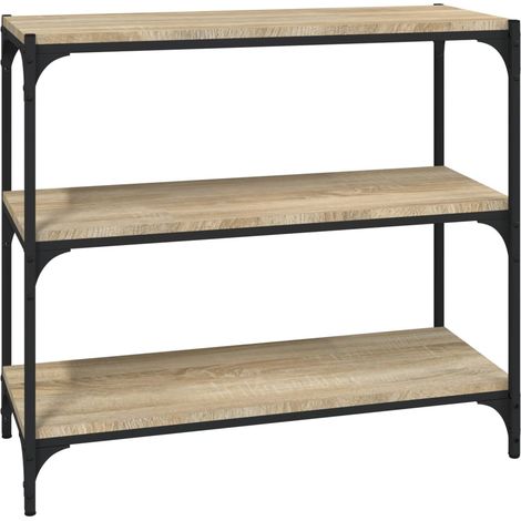 Maison Exclusive - Libreria Rovere Sonoma 80x33x70,5cm Legno Multistrato e Acciaio