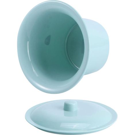 Collecteur d'urine pour toilettes de 9,1 x 9,1 x 7,9 pouces, vert, résistant aux éclaboussures, 1 ensemble. (1/3)