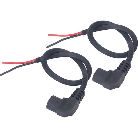 Lot de 2 câbles d'alimentation de type T pour vélo électrique et scooter électrique. Accessoires inclus : câble de charge de 1,5 mm². (1/5)
