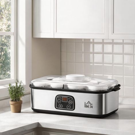 Yaourtière électrique 8 pots verre 180 ml avec thermostat en PP (1/5)