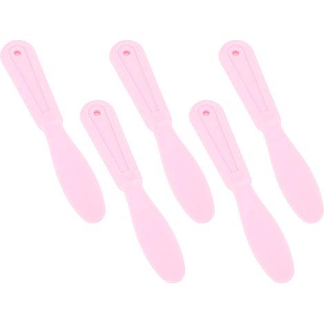 5 Spatules à Plâtre en Plastique Rose, Design Ergonomique, Faciles à Nettoyer, Résistantes à l'Usure, pour Mélanger et Remuer (1/5)