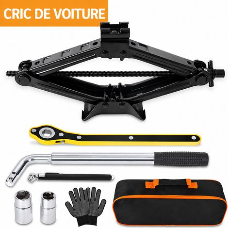Cric ciseau voiture kit 2T à filetage simple fer 100-390mm 425 mm 1,95 kg colis 45 × 11 × 12 cm 3,4 kg – Livraison gratuite