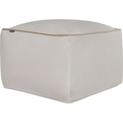 Pouf DAREYN Samtstoff Hellbeige