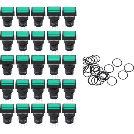 Interrupteur à bouton-poussoir momentané, facile à utiliser et sûr, pour moteurs et appareils électroménagers (12 V CC/CA). (1/5)