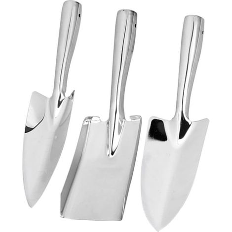 Lot De 2 Ensembles De 3 Pelles en Acier Inoxydable avec Bouchon À Vis Moule Unique Outils en Trois Pièces Bonnets pour Plantes Cercle De Ruban Adhésif Bonnet De Guitare (1/5)