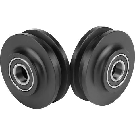 Kit de roulettes pour porte coulissante grange, 2 paquets 7 cm x (1/5)