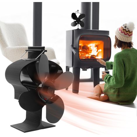 Kaminventilator im Kronenstil: 4-flügeliger Kaminventilator, automatischer Start, hitzebeständig, umweltfreundlich und energieeffizient. (1/5)
