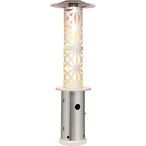 Blumfeldt Goldflame Style Radiador para terraza 11,2 kW Vista 360° Móvil Plateado