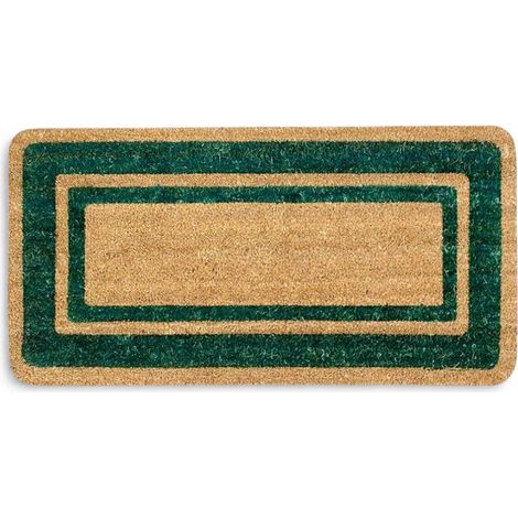 Zerbino tappeto super verde in cocco con spessore 17 mm - 33x70 cm