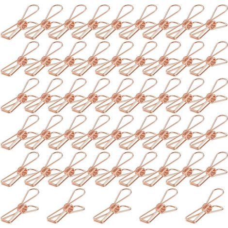 50 Mini-Pinces pour Photos,Clip de Toile de Tente extérieure,Clips de Reliure Rouge et Or,Clip de Fermeture de Snack,pour Salon, Noël, Mariages, Photos de fête (1/5)