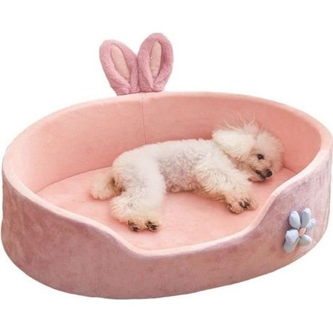 (rose)Lit pour animaux de compagnie - - Rose - Démontable - Lavable - Confortable pour petits chiens et chats (1/4)