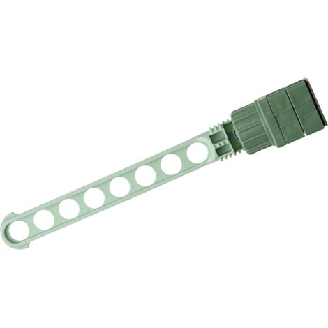 Sèche-linge suspendu pratique portable 8 trous pour cadre de fenêtre séchage vetements maison voyage vert ABS acier inoxydable 33,8 x 5 cm 135 g (1/5)