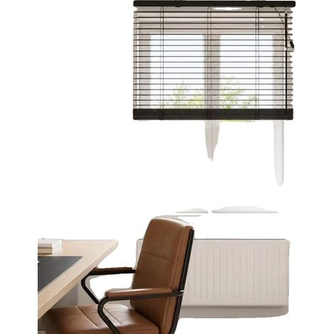 Tenda a rullo per finestra, lamelle regolabili, design leggero, Braun (1/2)