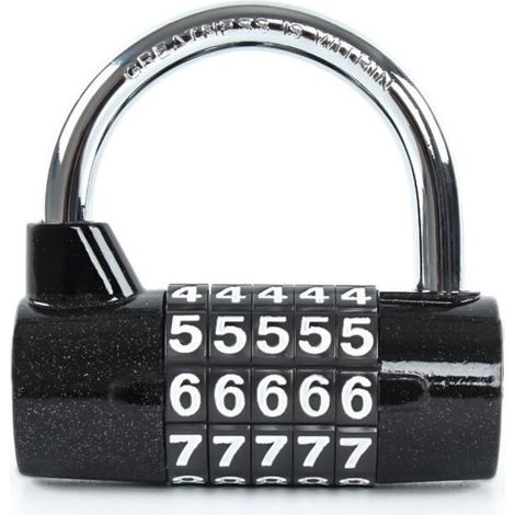 Cadenas à combinaison, cadenas à mot de passe, cadenas à combinaison étanche et antirouille, adapté aux maisons, écoles, entreprises, casiers et autres lieux (cadenas numérique) (1/5)