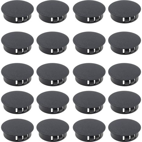 (24pcs)Ø 35 mm Bouchon à Lamelles d'obturation Rond en Plastique Capuchon Noir d'Extrémité deTube pour Tubes d'acier Tables Chaises Meubles Bâtons deMarche (1/4)