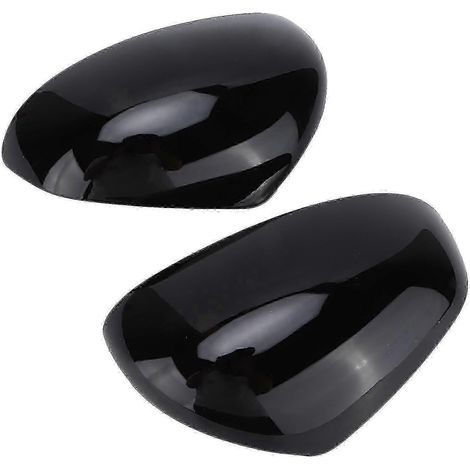 Glänzend schwarze Spiegelabdeckungen für Smart Fortwo/Forfour 453 (2015–2021) – selbstklebender Schutzgehäuse-Ersatz (1/2)