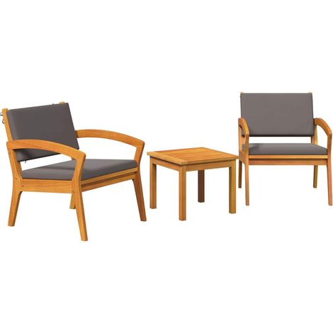 Maison Exclusive - Set bistrot con cuscino 3 pcs Marrone Poliestere