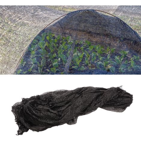 Nouveau filet pare-soleil noir anti-poussière à 3 aiguilles, couverture de protection solaire, filet pare-soleil écologique, 46 mètres, livré avec 20 barres d'attache. (1/5)