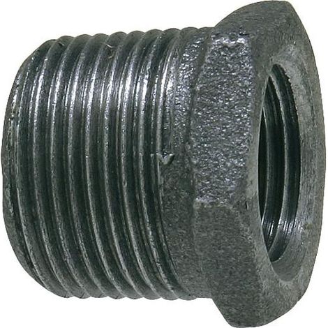 Raccord en fonte malleable, noir reducteur, 1" x 1/2" (male/fem) Type 241