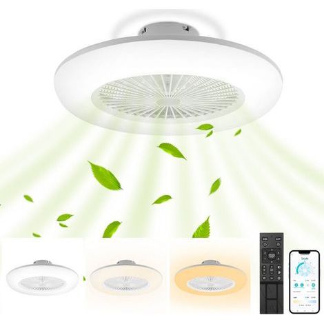 ALOVZE LED-Deckenventilator mit Beleuchtung und Fernbedienung – 80 W dimmbarer Ventilator (1/4)