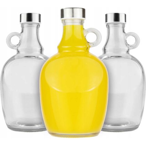 12x GALLONEN-FLASCHE MIT GRIFF 1,5L DAMA Glasflaschen für Wein und Liköre (1/5)