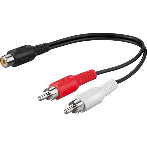 Cable RCA 1 Hembra A 2 RCA Macho 0,20mts