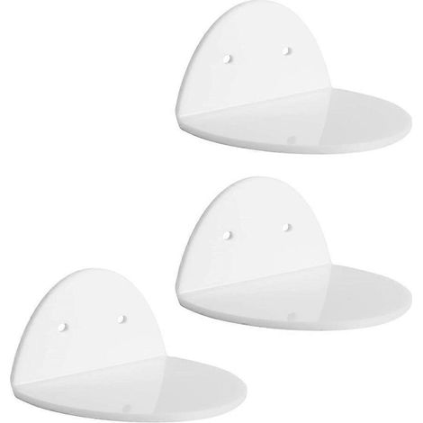 Étagères murales flottantes en acrylique, ensemble de 3 étagères murales flottantes pour caméras de sécurité et babyphones ( ) (1/5)