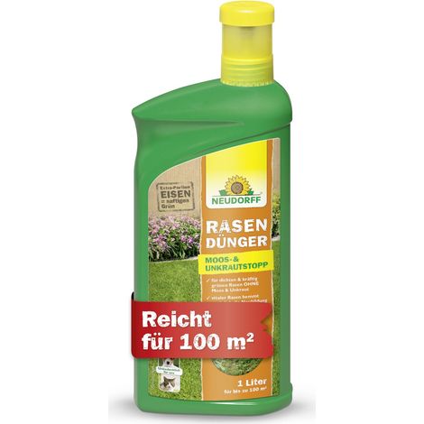 Neudorff Rasendünger Moos- und UnkrautStopp flüssig - 1 Liter (1/5)