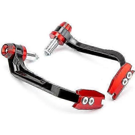 paire de protège-leviers de frein et d'embrayage pour guidon de moto, en alliage d'aluminium, style rétro, pièces modifiées (rouge) (1/5)