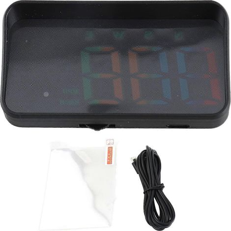 Système d'affichage tête haute (HUD) de la vitesse GPS avec affichage haute résolution et alerte de vitesse. (1/4)
