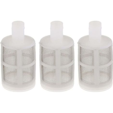 3-teiliges Edelstahl-Wasserpumpen-Sieb, passend für 7-Zoll-Schläuche – Weiß (1/5)