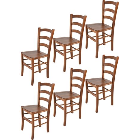 Tommychairs Set 6 Sillas Venice en haya nuez claro