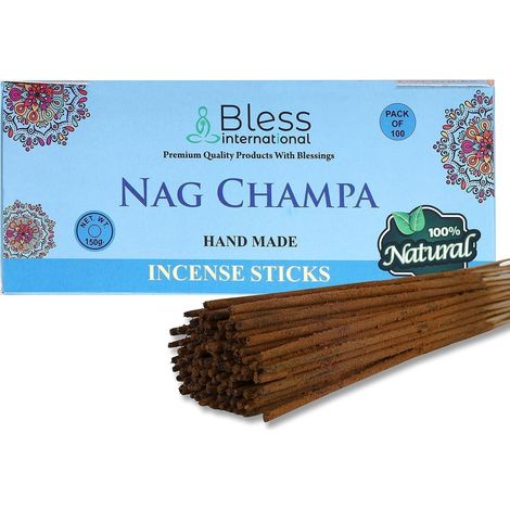 Bâtonnets d'encens Nag Champa 100 pièces 150g naturels faits main (1/5)