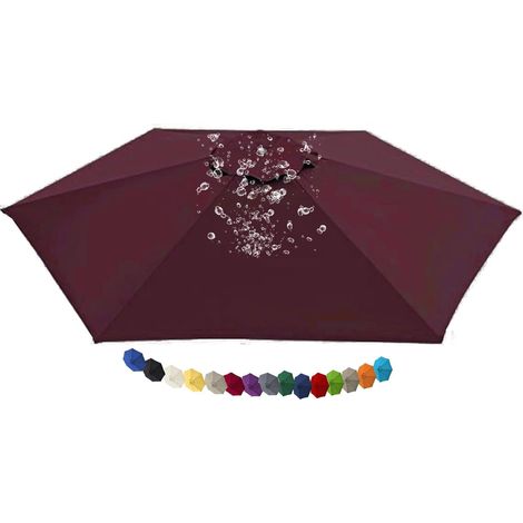Tissu de Remplacement pour Parasol Déporté Toile de Rechange pour Parasol, Bâche de Remplacement pour Parasol Déporté, pour Terrasse Jardin Piscine(N2,11.5 FT 350cm 8 Ribs)