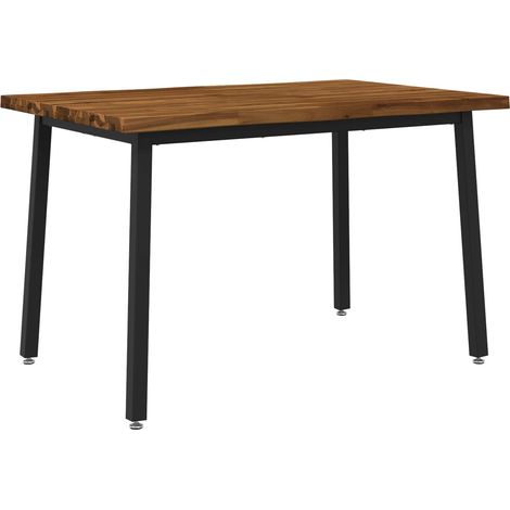 Mesa de comedor con borde natural 120 x 80 x 75 cm vidaXL