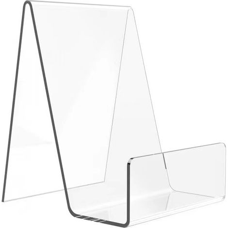 Support de livre en acrylique transparent en forme de L, support de livre de bureau, bibliothèque, étagère verticale, boîte de rangement, 5pcs (1/5)