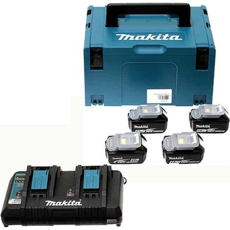Ensemble d'accessoires Makita Powerpack 18V 4x5 0 Ah + DC18RD destiné aux outils sans fil 18 V (1/3)