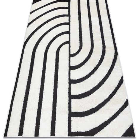Tappeto moderno MODE 8631 geometrico crema / nero beige 180x270 cm