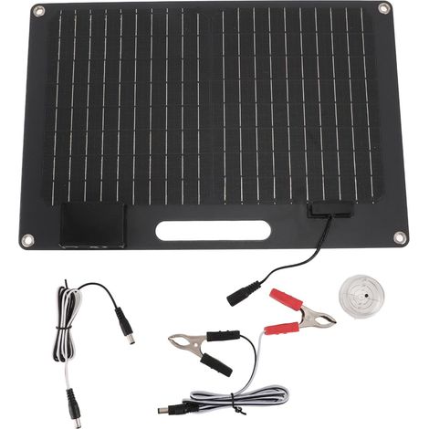 Kit de Panneau Solaire Portable 100W, ABS Monocristallin Silicon Double USB 12V 24V Chargeur Solaire Rapide Set pour Power Bank Phone Téléphone RV RV (1/5)