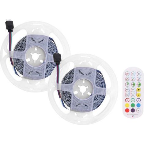 Ruban lumineux coloré 180 LED,Wi-Fi,sans fil,contrôle par application,intensité variable,flexible,décoration Femeo (1/5)