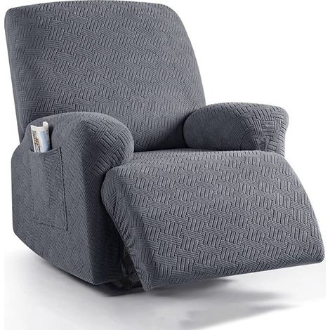 OKUMGGYJ - Bezug für Relaxsessel - dehnbar - grau - Kunstfaser