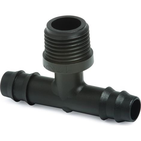 Ipierre - Confezione Da 2 Pezzi Di Giunzione A T Per Tubo Collettore Ø 20 Mm E Raccordo Filettato 1/2" Maschio