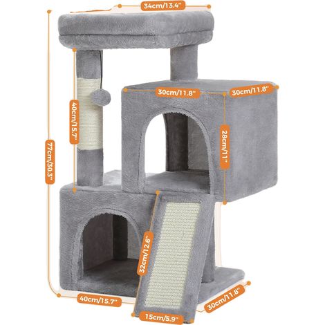 Árbol para gatos, condominios espaciosos, construcción robusta (1/2)