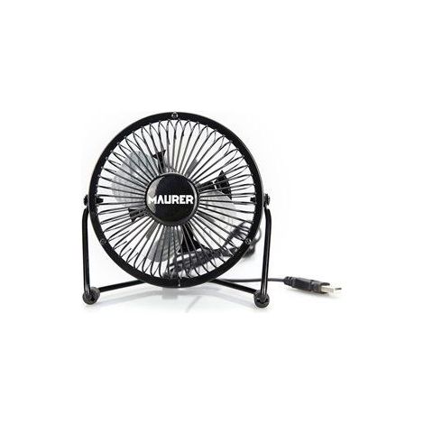 VENTILATORE DA TAVOLO 15CM C/CARICA USB MAURER (1/5)